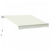 Outsunny 10' X 8' Manual Retractable Awning Shelter W/ Crank, Cream White