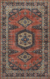 Tracy Traditional 8'0\" x 10'0\" Area Rug in Orange Indoor Area Rug