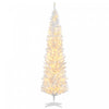 Homcom 7' Prelit Artificial Christmas Tree With Warm White Led Lights