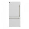 Forno Milano Espresso 31 Inch Bottom Freezer, White, 17.2 cu.ft. - FFFFD1786-31WHT