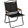 Outsunny Folding Camping Chair, Portable Armchair, Black