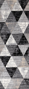 Covington Distressed Triangles Area Rug - 2'8\" x 7'7\"