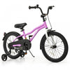 Costway 18\" Kids Bike For 4-8 Years Old Boys & Girls With Adjustable Seat Handbrake Reflectors Purple