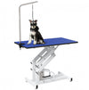 Pawhut Dog Grooming Table, Deluxe Professional Pet Grooming Table For Larger Dogs Z-lift Hydraulic With Arm Noose - Blue