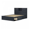 Ulysses Storage Bed And Bookcase Headboard Set Blueberry - South Shore
