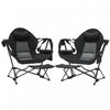 Outsunny Hammock Camping Chair Set Of 2 With Adjustable Back, Cup Holder