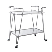 Silver Mid-Century Bar Cart