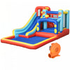 Qaba 14.3 x 8FT Bouncy Castle for Kids, 4 in 1 Inflatable Bounce House with Slide, Climbing Wall, Trampoline, Ball Pit Pool and Blower, Indoor Outdoor Jumping Castle for 3-8 Years