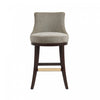 Lucia Modern Wood Upholstered Chenille Barstool in Taupe Bar Stool