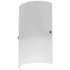 Dainolite Paza 1 Light Wall Sconce Satin Chrome Accents White Frosted Glass Lamp
