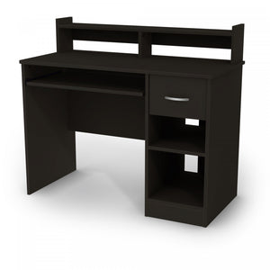 Axess Office Desk With Keyboard Tray And Drawer - Pure Black