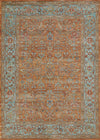 Hailey Traditional 5'3\" x 7'3\" Area Rug in Orange Indoor Area Rug