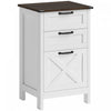 HOMCOM 3 Drawer File Cabinet Filing Cabinet for A4 Letter Size White