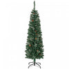 Homcom Artificial Pencil Christmas Tree With Pine Needles And Pine Cones