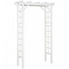 Outsunny 85\" Wooden Garden Arbour For Wedding And Ceremony, Outdoor Garden Arch Trellis For Climbing Vines, White