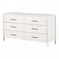 Gravity 6-drawer Dresser - Pure White