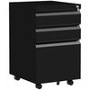 Vinsetto 3-drawer Vertical Filing Cabinet For Letter A4 Legal Size