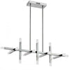 Dainolite Acasia Horizontal Chandelier 48w Polished Chrome Frosted Acrylic Diffuser Lamp