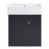 Rachel 21.6\" Floating Bathroom Vanity With Ceramic Basin, Soft-close Door, And Rightt Side Storage