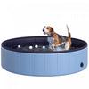 Pawhut Folding Dog Pool Portable Pet Kiddie Swimming Pool, Outdoor/indoor Puppy Bath Tub With Nonslip Bottom For Dogs & Cats, (Φ47\", Blue)