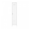 Naomi Modern 15\" Metal Storage Cabinet in White Armoire