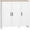 HOMCOM Modern Sideboard Buffet Cabinet with Adjustable Shelves White