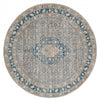 Lucia Traditional 5'0\" x 5'0\" Area Rug in Blue Indoor Area Rug