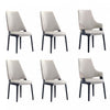 Kara Modern 6-Piece Dining Chair Set in Light Gray