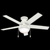 Anslee Low Profile Ceiling Fan with Light Fixture - White