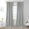 Thermaplus Brooklyn Grey Blackout Dual Header Curtain Panel - 52 x 84