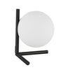 Dainolite Folgar 1 Light Table Lamp Matte Black Finish Opal White Glass