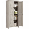 HOMCOM 72\" Freestanding Kitchen Pantry, Buffet Cabinet, Grey