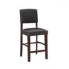 Monaco Faux Leather Counter-Height Stool - Espresso