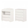 Angel Changing Table And 4-drawer Chest Set - Pure White