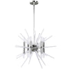 Dainolite Vela 12 Light Chandelier Polished Chrome Finish Clear Acrylic Spikes Lamp