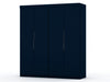Mulberry Contemporary Modern 9-Piece Wardrobe Closet in Midnight Blue