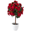 Tabletop Red 22\" Poinsettia Tree