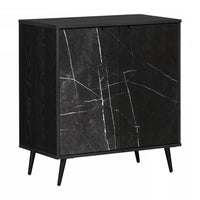 Oxford 2-Door Storage Cabinet - Black Oak