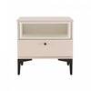 Amara Modern 20\" Nightstand in Pale Rose and White (1-Drawer)