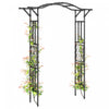 Outsunny Garden Arch with Extended Top, Outdoor Trellis Arbor, Black