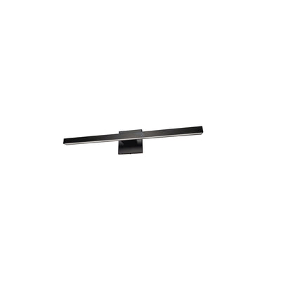 Dainolite Arandel Vanity Light 4"d 18w LED Matte Black White Acrylic Diffuser Lamp|Lumière de coiffeuse Arandel de Dainolite de 4 po de diamètre en acrylique blanc qui diffuse la lumière, avec fini noir mat et ampoule à DEL de 18 W