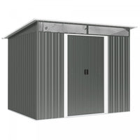 Outsunny 8.5' X 6' Garden Storage Shed With Skylight, Dark Grey