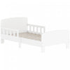 Qaba Toddler Bed Frame with Safety Side Rails for Girls and Boys, Bedroom Furniture, White
