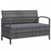 Outsunny Wicker Outdoor Storage Bench, 33 Gallon Patio Bench Deck Box, Grey