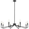 Dainolite Clayton 8 Light Chandelier Matte Black Lamp