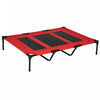 Pawhut 48\" X 36\" X 9\" Elevated Pet Bed Foldable Raised Dog Cot With Carrying Bag Red/black