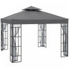 Outsunny 10'x10' Garden Gazebo Outdoor Sunshade Portable W/ Screen, Grey