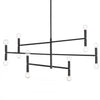 Dainolite Ava 12 Light Chandelier Large Matte Black Lamp