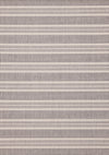 Jackson Cream Taupe Banded Stripes Rug, 6'7\" x 9'6\" Outdoor Area Rug