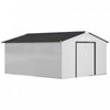 Outsunny 11' X 13' Garden Storage Shed W/ Steel Foundation Kit, White
